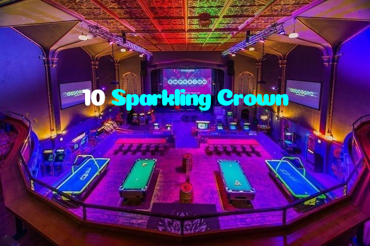 10 Sparkling Crown casino presented on mobile device in Pakistan with slots and live games