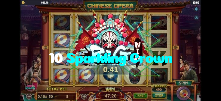 10 Sparkling Crown casino presented on mobile device in Pakistan with slots and live games